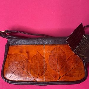 (NWT) 3pc Vintage CL Whiting leather leaf purse , wallet & coin bag bundle deal